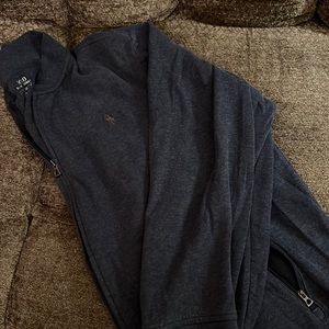 Lightweight Navy Polo Zip Up